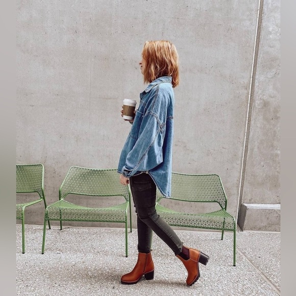 NATURALIZER VERNEY WATERPROOF LEATHER LUG BOOTS CIDER-SPICE - Picture 3 of 11